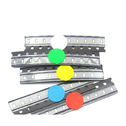 5 ค่า x 100pcs = 500pcs 0402 Ultra Bright SMD Red/Green/Blue/White/Yellow LED