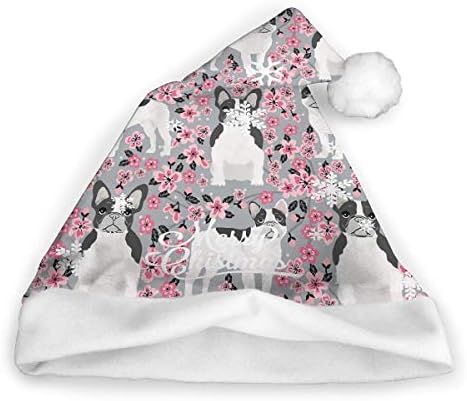 apanqiqi ฝรั่งเศสบูลด็อก blackwhite เสื้อเชอร์รี่ blossomgrey หมวกคริสต์มาสตลกเด็กและหมวกปาร์ตี้ผู้ใหญ่