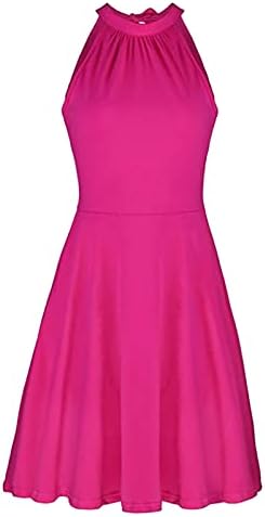 Fragarn Women Fasion Solid Color Off Seveless Sexy Sexy Sexy A-Line Big Swing Dress
