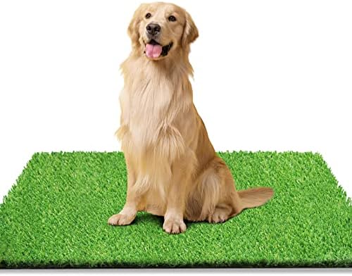 SSRIVER 39.4 x 31.5 นิ้วหญ้าฉี่เทียมสำหรับสุนัขเสื่อหญ้าสำหรับลูกสุนัขสัตว์เลี้ยงหญ้าปลอมแผ่นหญ้าที่ใช้ซ้ำได้