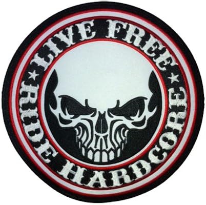 xxl live ride ฟรี skull bones bones skull mc biker iron on backpatch badge