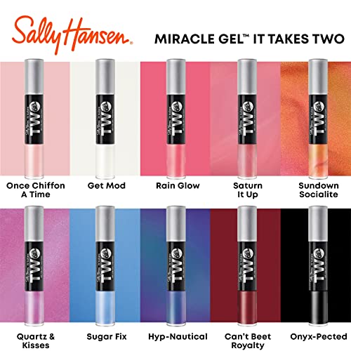 Sally Hansen Miracle Gel ใช้เวลาควอตซ์สองตัวและจูบ 2 x .12 fl oz