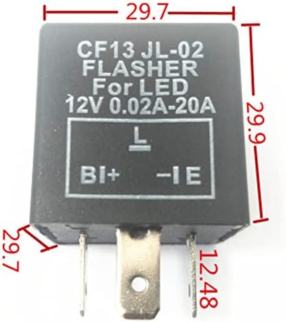 Chanwa 10pcs CF13 Flasher รถ LED ที่ไม่สามารถปรับได้ 12V 20A LED Flasher Relay 3 ฟุต