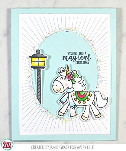 Avery Elle Christmas Magic - Clear Stamps and Die Set - สองรายการ
