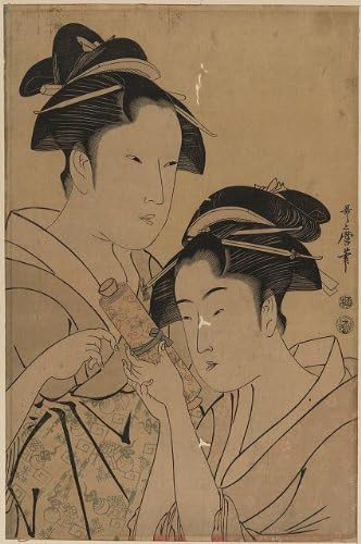 Historicalfindings Photo: Kagiya Osen ถึง Takashima Ohisa, Utamaro Kitagawa, ภาพถ่ายของ Ukiyo-E, ญี่ปุ่น, Courtesan