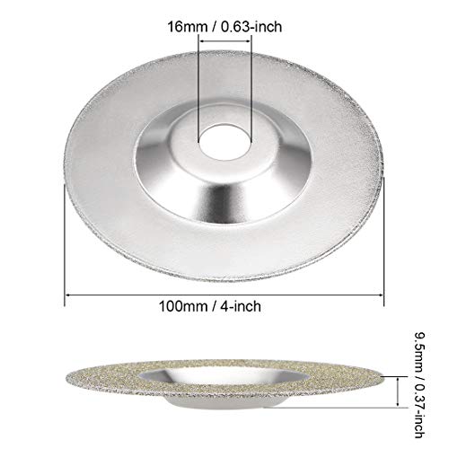 UxCell Diamond Cutting Wheels Cup Cup Glinding Disc สำหรับหินเซรามิกสโตนแก้ว 60 กรวดสีเงิน