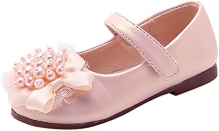 รองเท้าหนังสาวหนัง Bow Design Flower Platformy รองเท้าเด็กผู้หญิงการแสดงรองเท้ารองเท้าเดี่ยวรองเท้าเต้นรำ