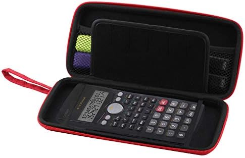 Navitech Red Graphics Calculator Hard Case/Cover พร้อมกระเป๋าจัดเก็บที่เข้ากันได้กับ Texas Instruments Ti-89