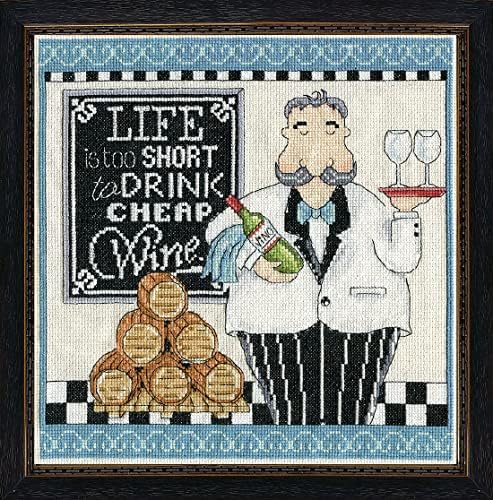 Design Works Crafts Inc. ไวน์ราคาถูก x 10 'นับ Cross Stitch Kit, 10 โดย 10, หลากสี